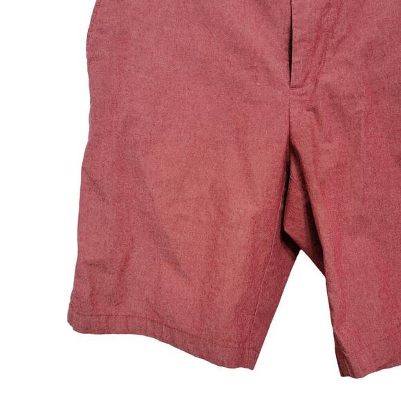 Old Navy Mens Red Flat Front Shorts 32 Ultimate Slim Built in Flex RN# 54023 635 - Picture 6 of 11